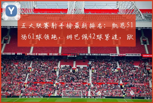 五大联赛射手榜最新排名：凯恩51场61球领跑，姆巴佩42球紧追，欧洲金靴之争白热化